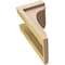 Ekena Millwork 6"W x 6"D x 12"H Wide Warren Rough Cedar Woodgrain TimberThane Corbel, Primed Tan CORUR06X06X12WARRCPR - alternate 3